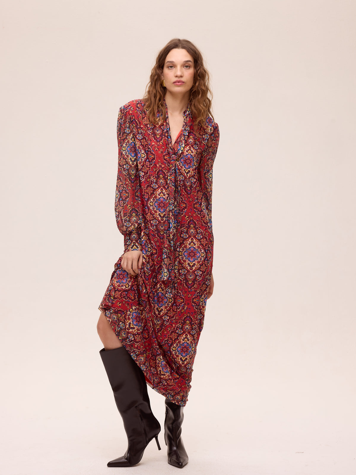 SUMMIT PRINT - Vestido amplio tul estampado boho, un vestido de invitada de boda con el sello de MIOH, la marca de moda española más buscada en 2026
