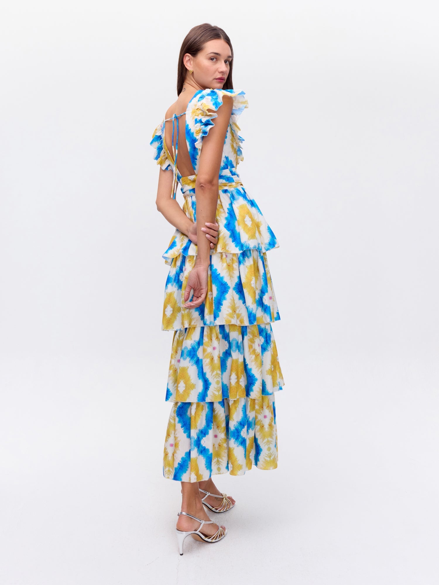 MIOH | WATERFALL TIEDYE - Vestido de volantes falda y escote tiedye para invitada de boda