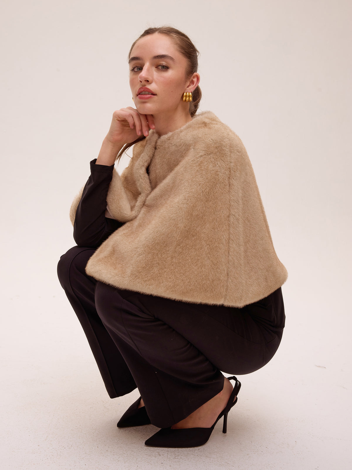 CINEMA ECRU - Capa pelo faux fur ecru