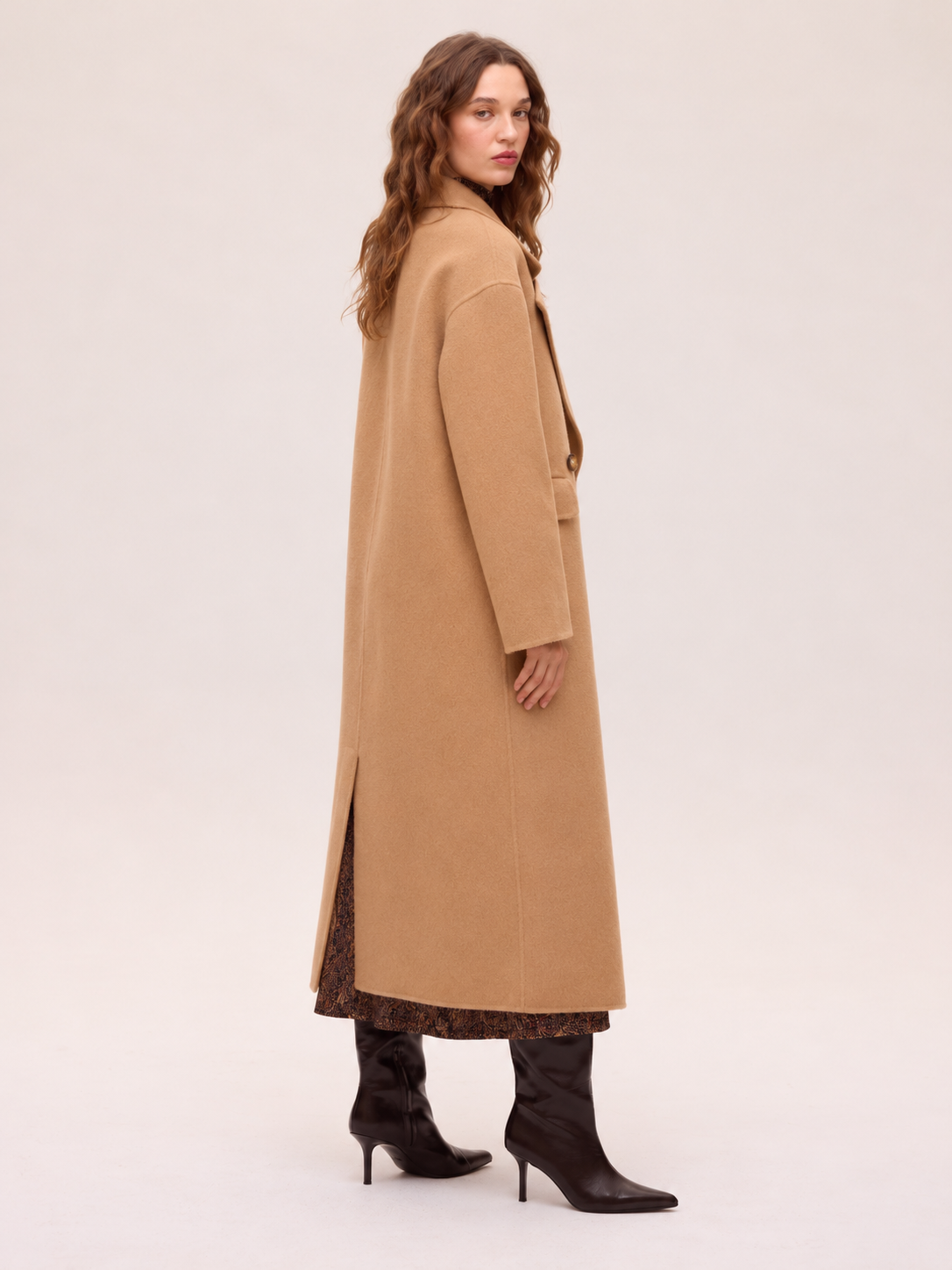 METRO CAMEL - Camel wool tailored long coat
