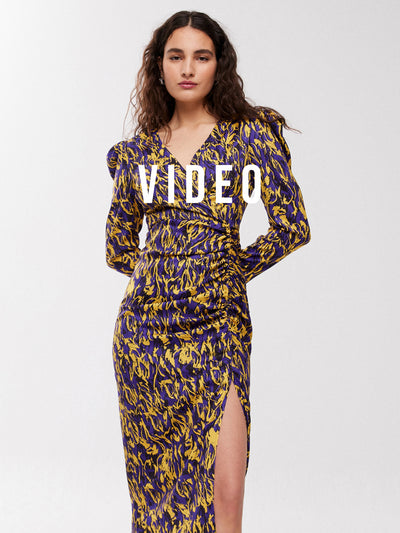 mioh | DEPP MYSTIC - Vestido midi largo para invitada boda y fiesta. Pura tendencia vogue FW23. MIOH marca española moda famosas instagramers