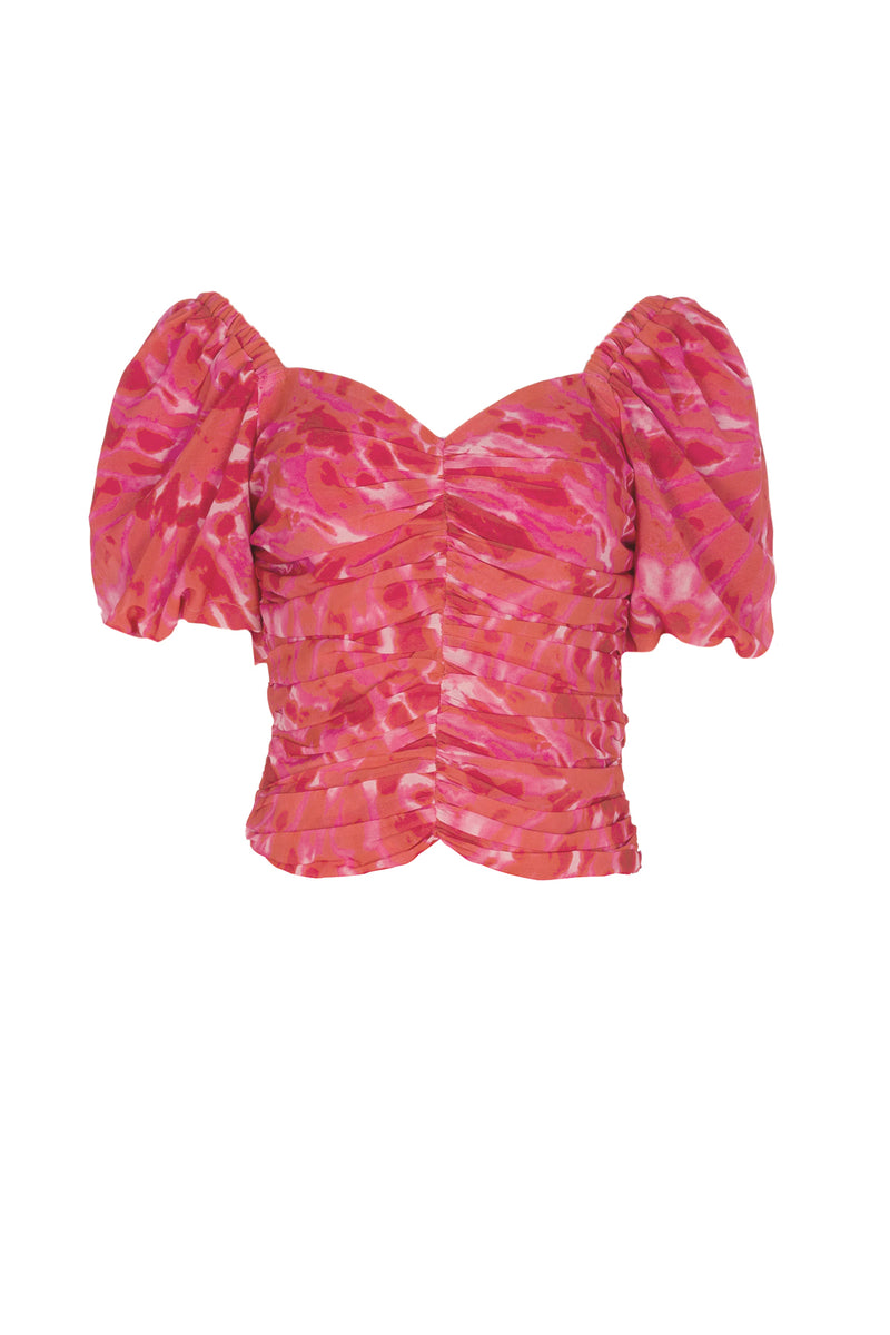 mioh | FONDA - Falda midi estampada para invitada de boda, fiesta y evento